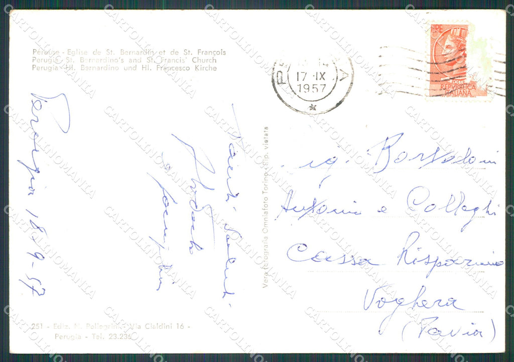 Perugia Città FG Foto cartolina KB4572 – retro