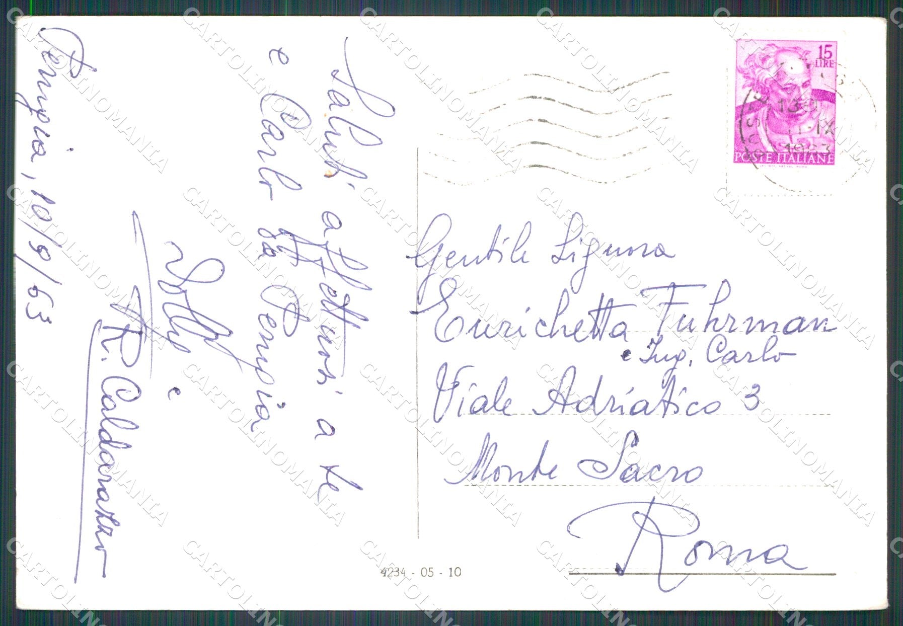 Perugia Città Monteluce PIEGHINA FG Foto cartolina KB4580 – retro