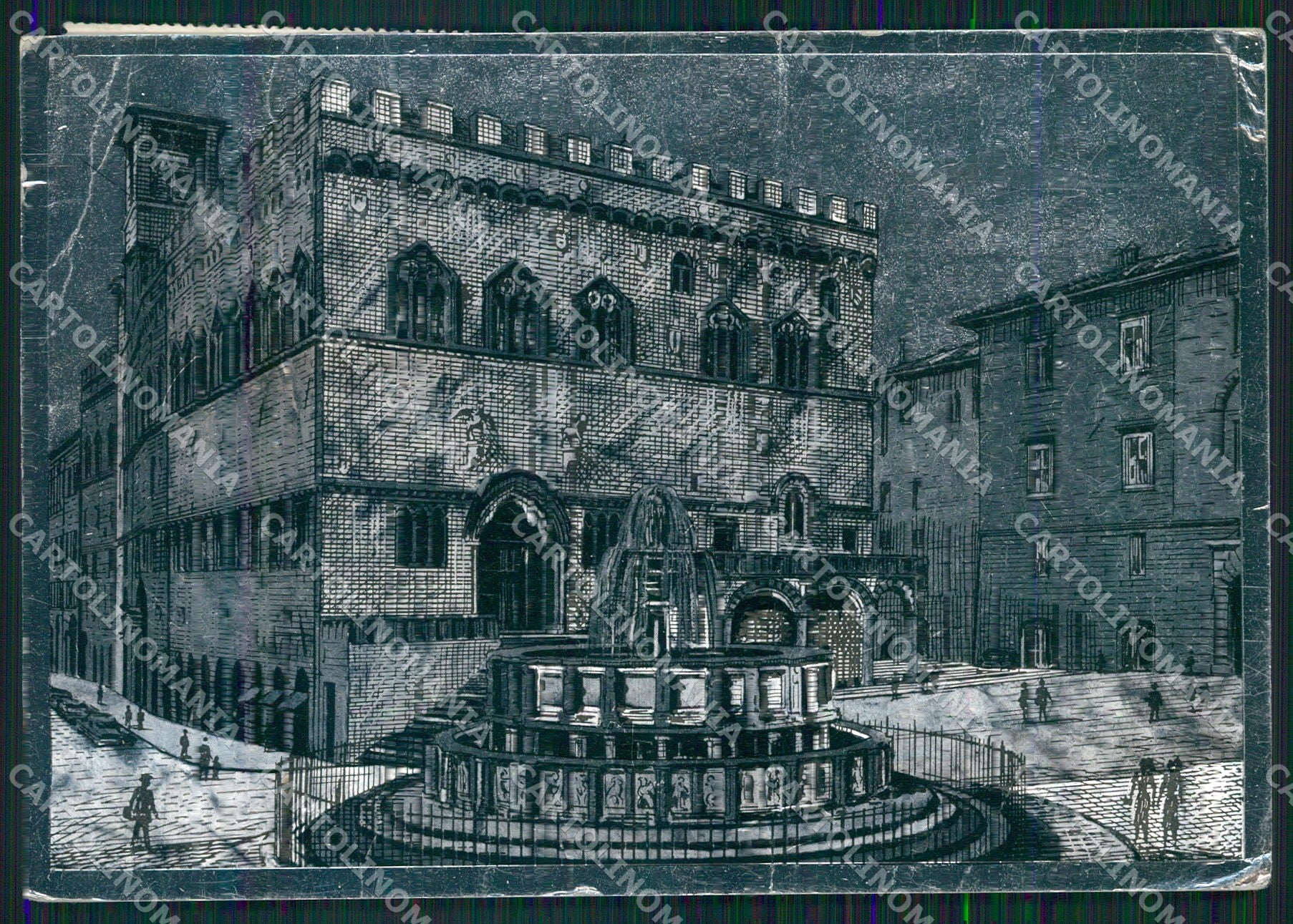 Perugia Città Comune PIEGHINE FG cartolina KB4582 – fronte