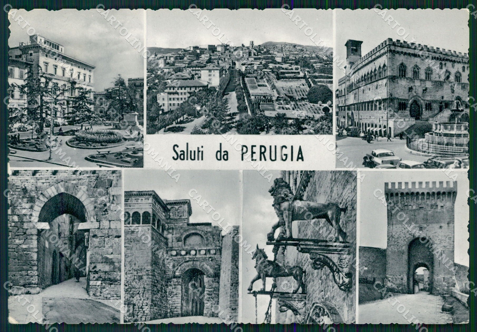 Perugia Città Saluti da FG Foto cartolina KB4585 – fronte