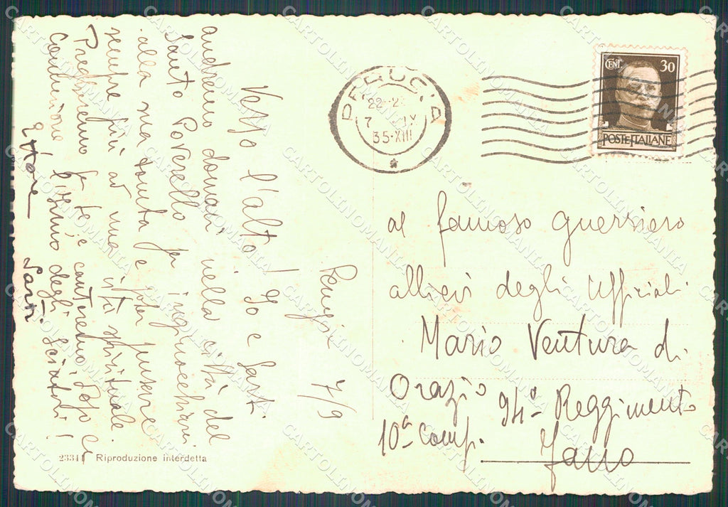 Perugia Città FG cartolina KB4615 – retro