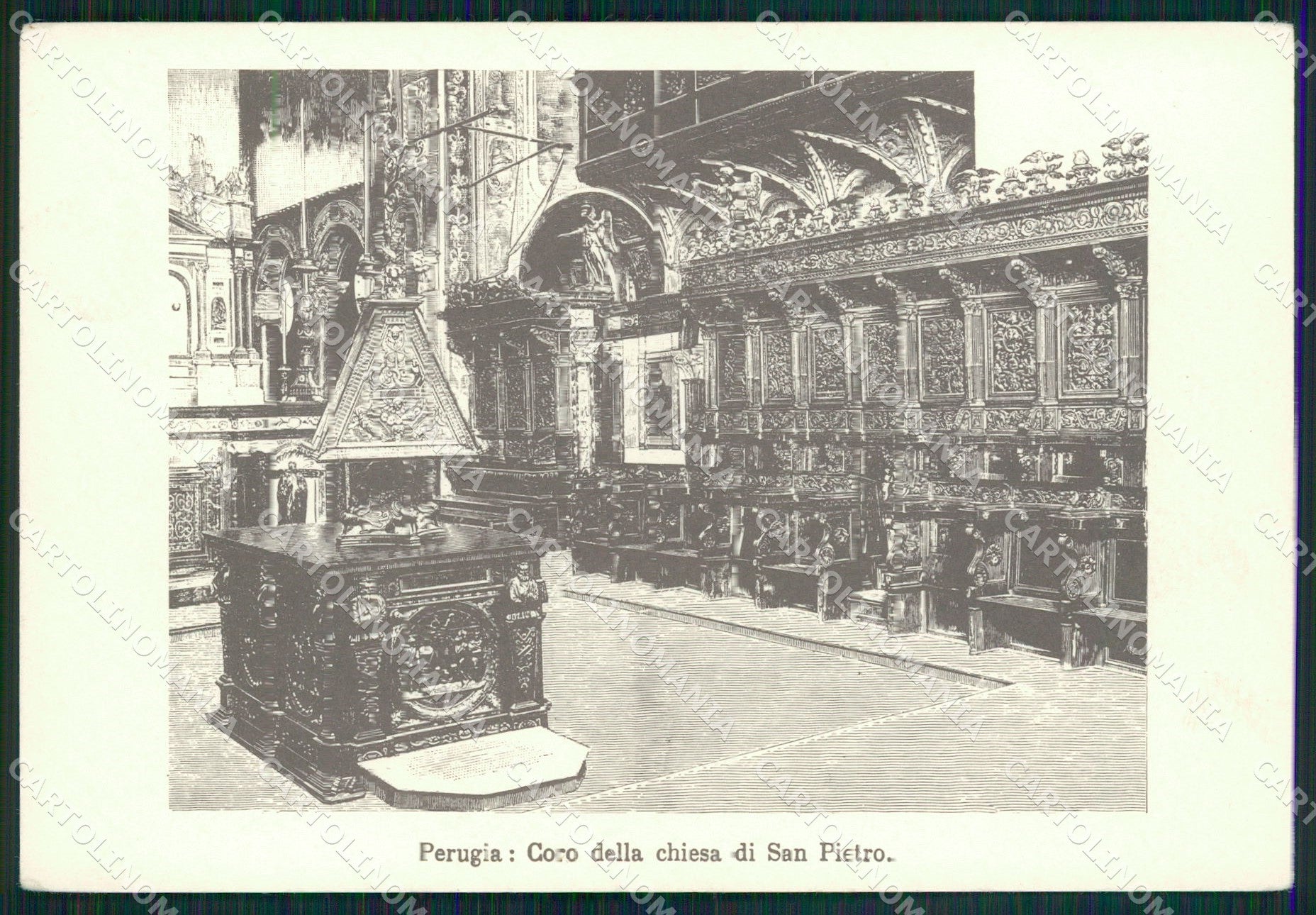 Perugia Città Coro Chiesa San Pietro FG cartolina KB4640 – fronte