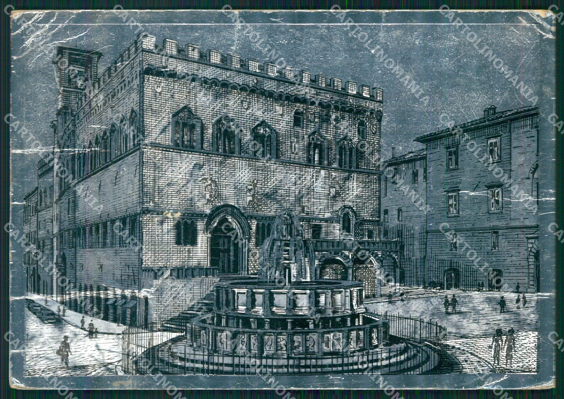 Perugia Città Comune PIEGHE FG cartolina KB4643 – fronte