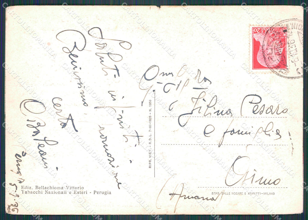 Perugia Città STRAPPINO FG cartolina KB4650 – retro