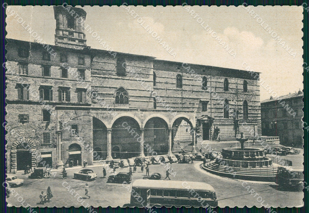 Perugia Città Corriera Auto PIEGA FG cartolina KB4658 – fronte