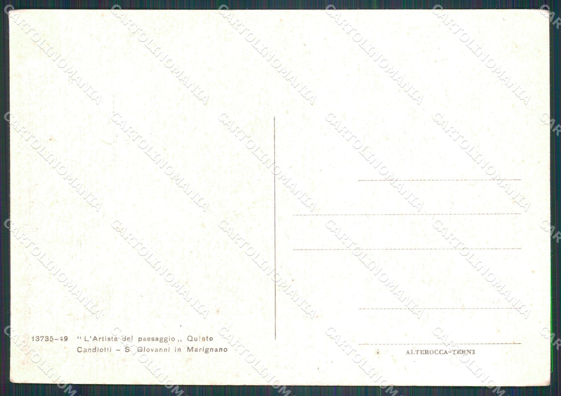 Perugia Città Monteluce FG cartolina KB4659 – retro