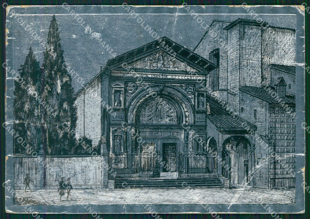 Perugia Città Oratorio San Bernardino PIEGHE FG cartolina KB4675 – fronte