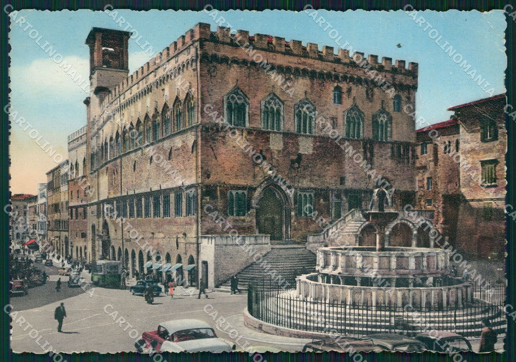 Perugia Città Comune Corriera Auto FG cartolina KB4692 – fronte