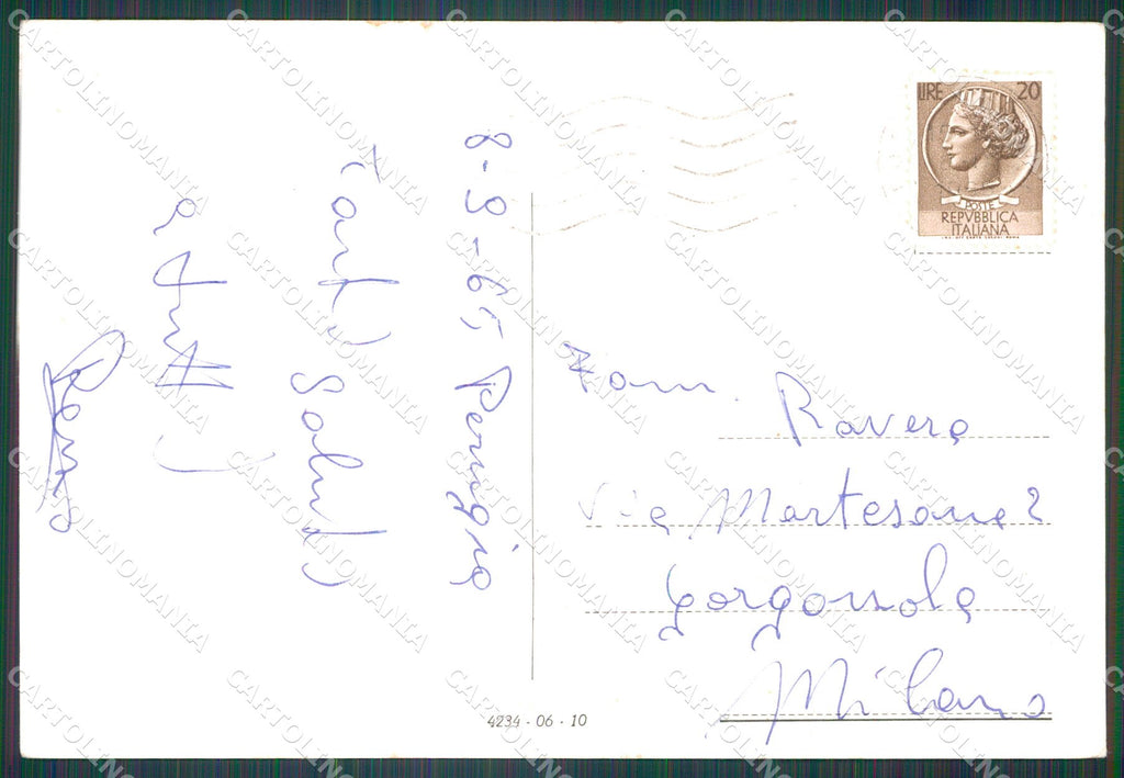 Perugia Città PIEGHINA FG cartolina KB4706 – retro