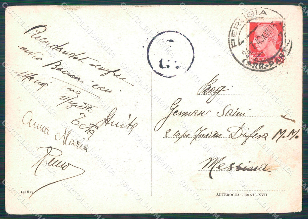 Perugia Città PIEGHINE FG cartolina KB4715 – retro
