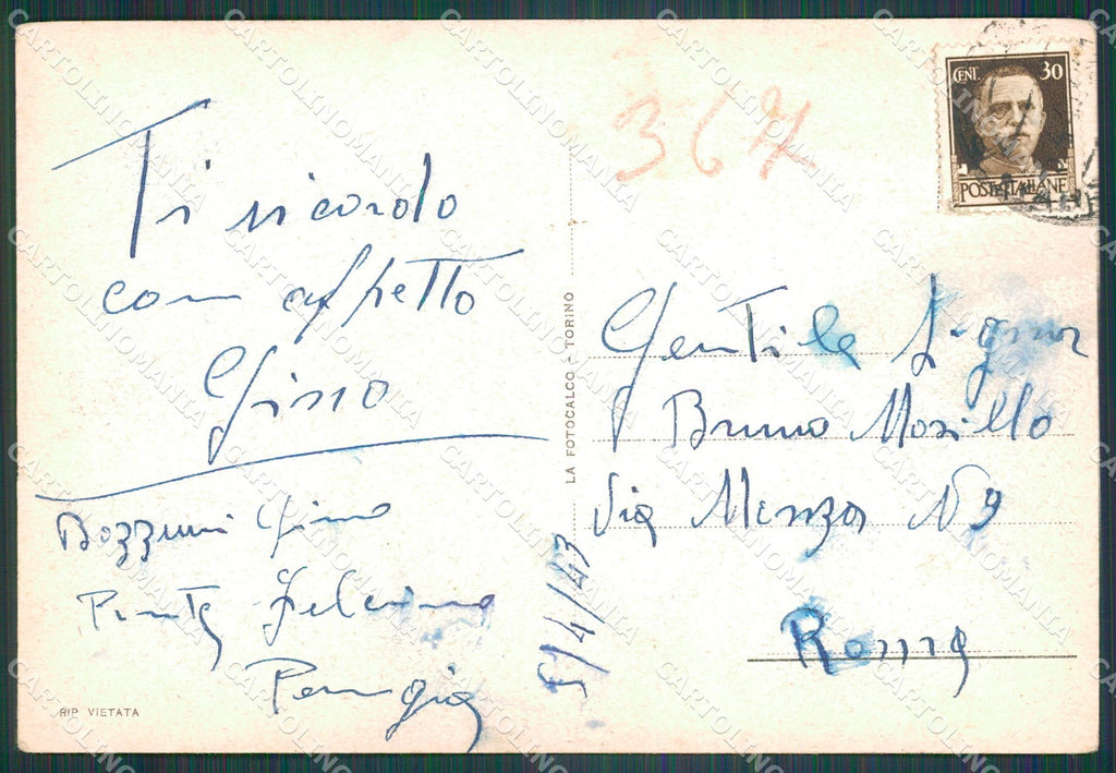 Perugia Città FG cartolina KB4718 – retro
