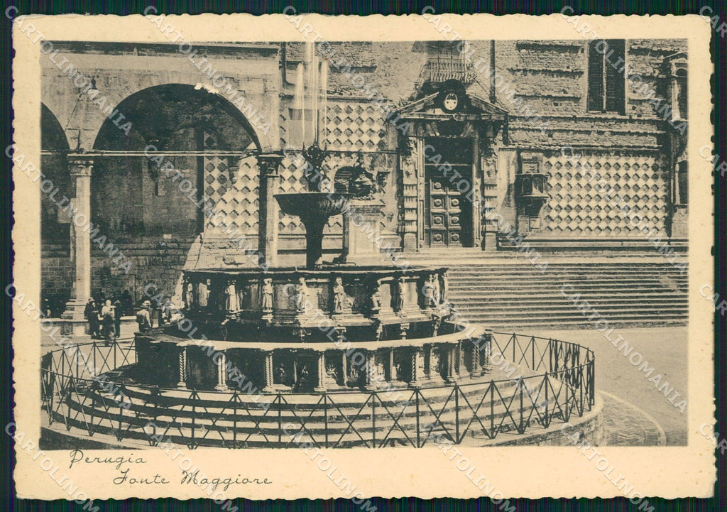 Perugia Città Fontana Maggiore ABRASA FG cartolina KB4728 – fronte