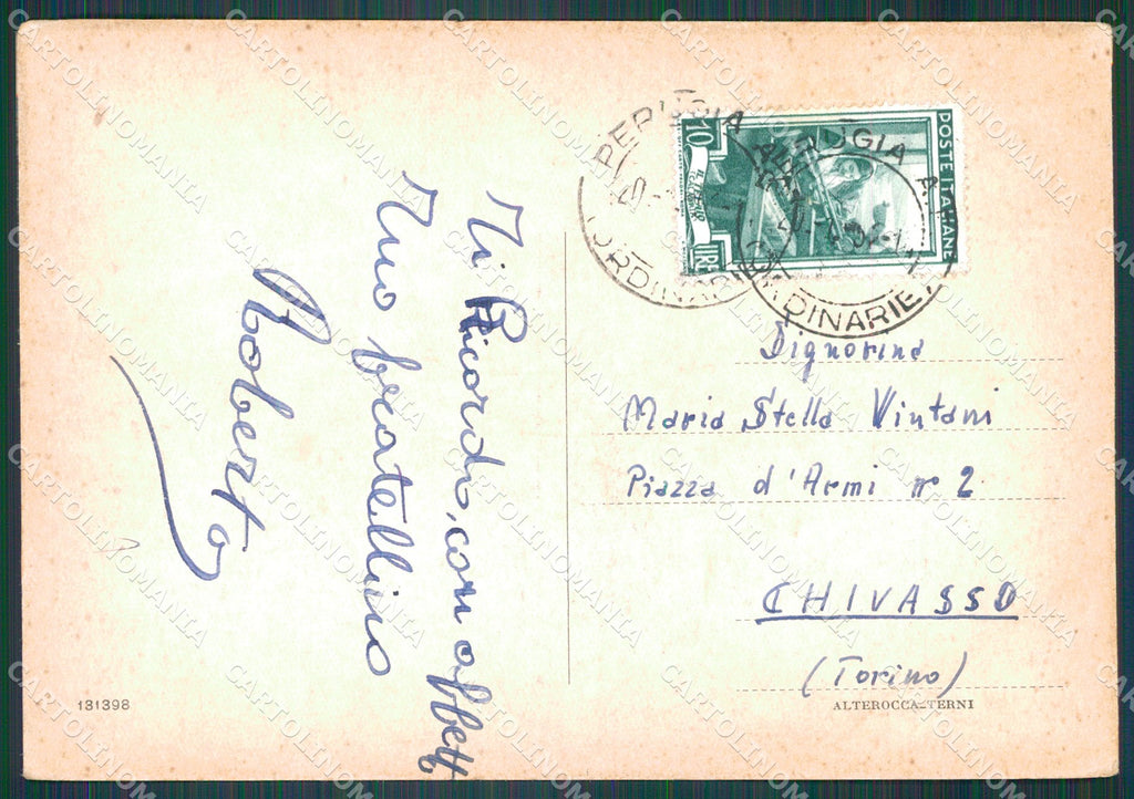 Perugia Città Porta Urbica o di Augusto FG cartolina KB4733 – retro