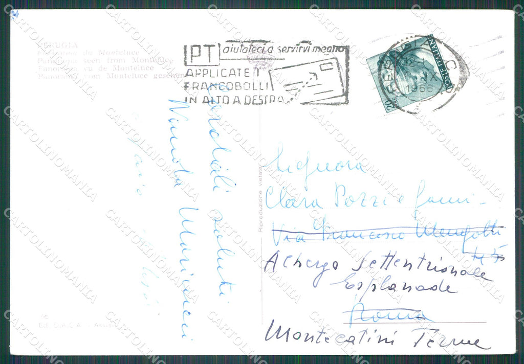 Perugia Città Monteluce FG Foto cartolina KB4734 – retro