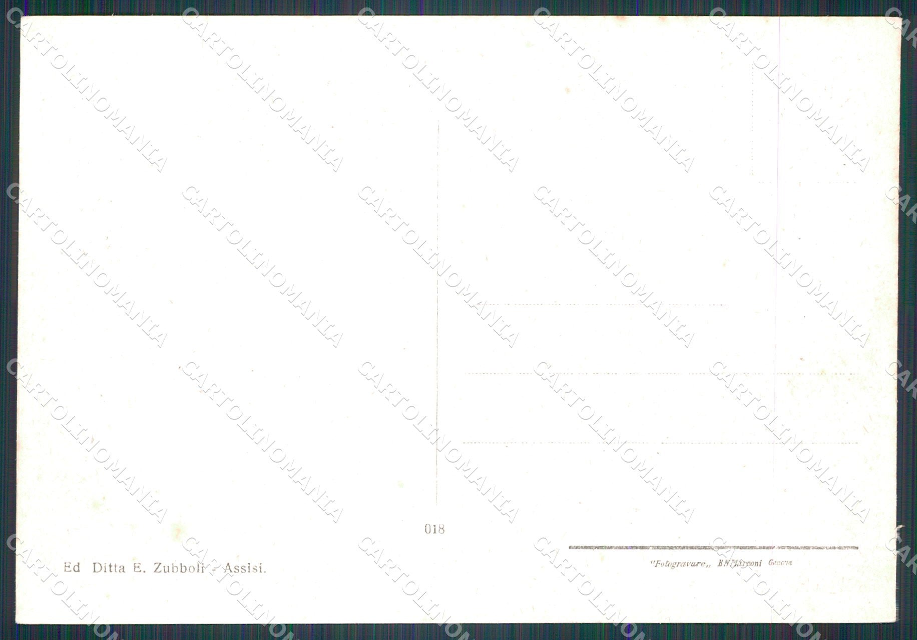 Perugia Assisi FG cartolina KB4769 – retro