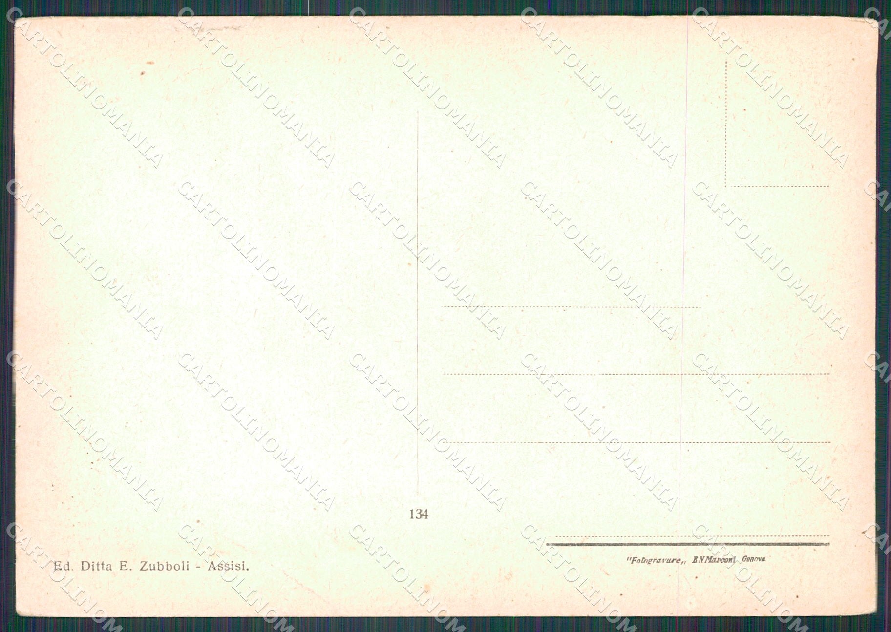 Perugia Assisi FG cartolina KB4774 – retro