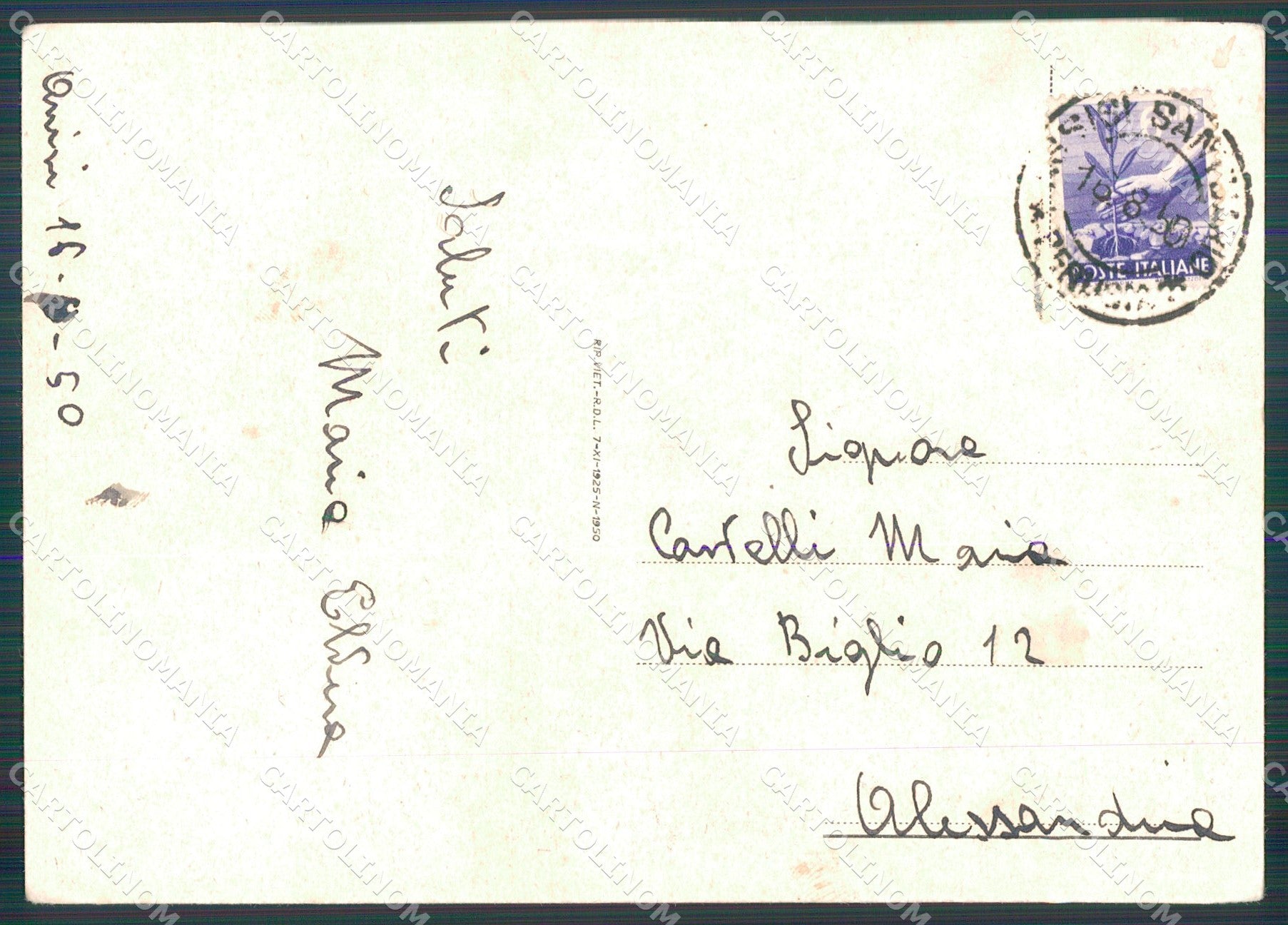 Perugia Assisi Basilica San Francesco ABRASA FG cartolina KB4779 – retro