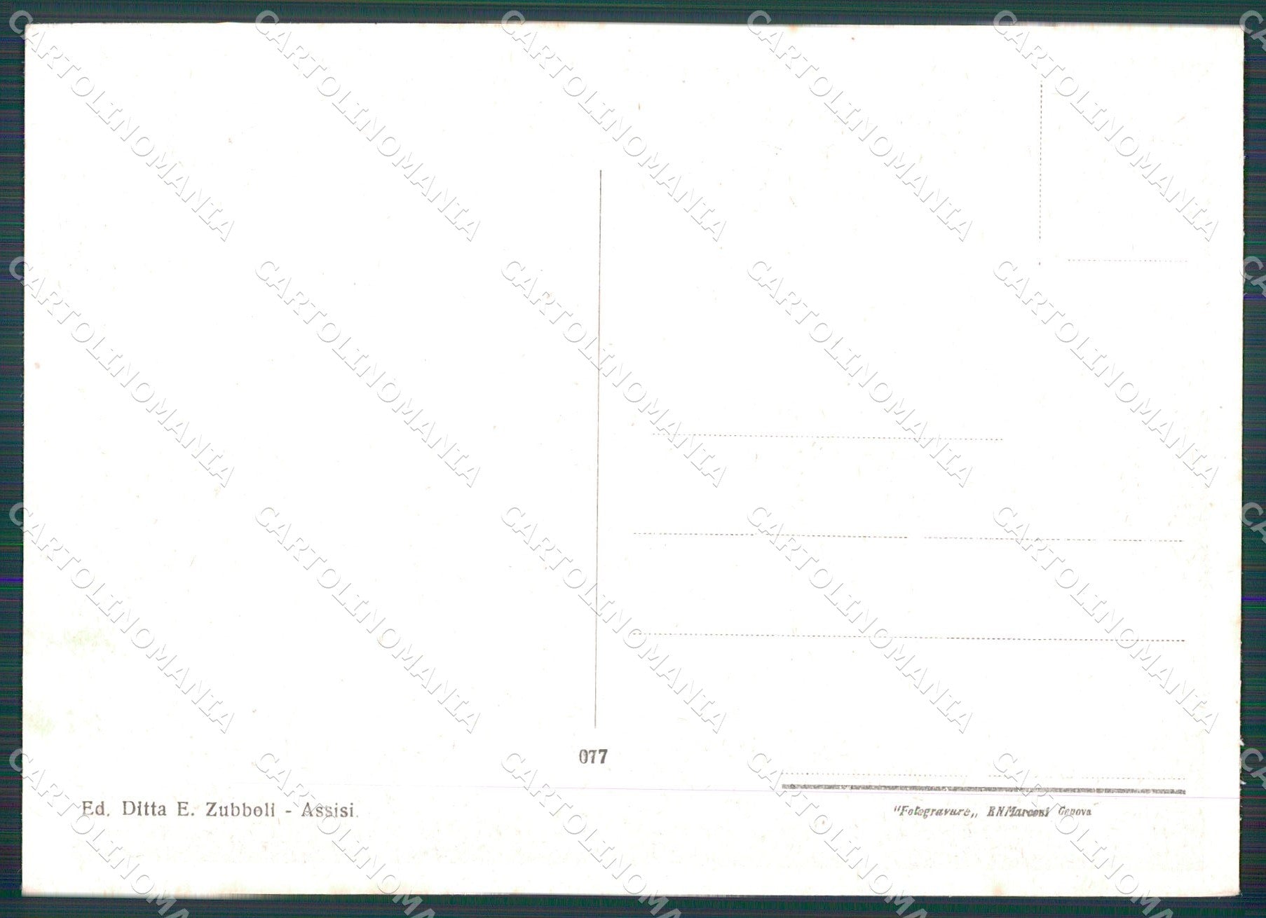 Perugia Assisi FG cartolina KB4786 – retro