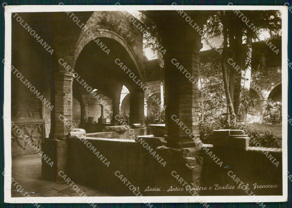 Perugia Assisi Cimitero FG Foto cartolina KB4787 – fronte