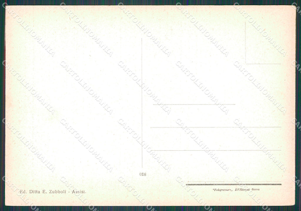 Perugia Assisi FG cartolina KB4790 – retro
