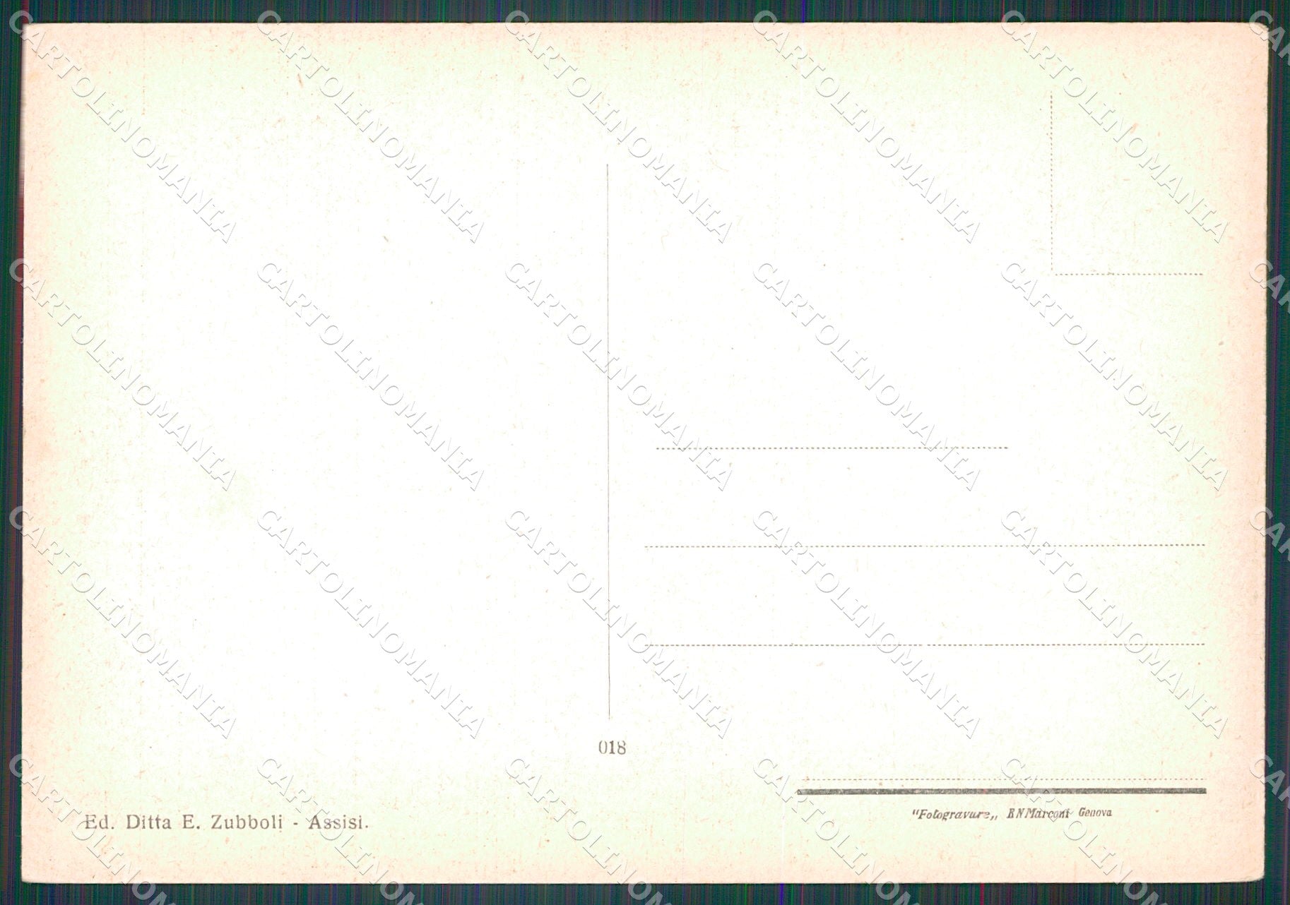 Perugia Assisi FG cartolina KB4790 – retro