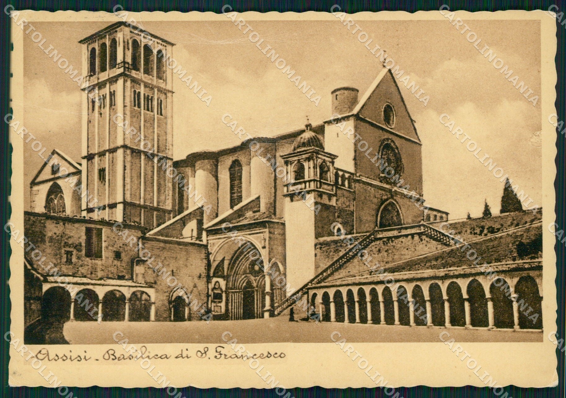 Perugia Assisi Basilica San Francesco PIEGHINA FG cartolina KB4791 – fronte