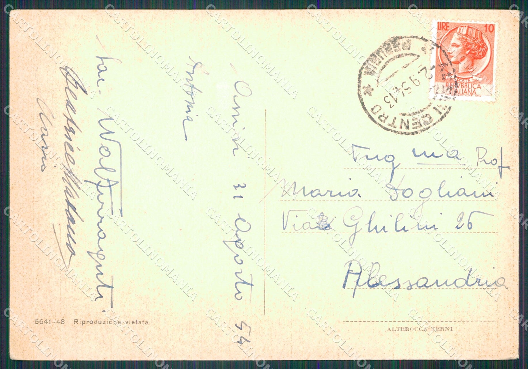 Perugia Assisi FG cartolina KB4806 – retro