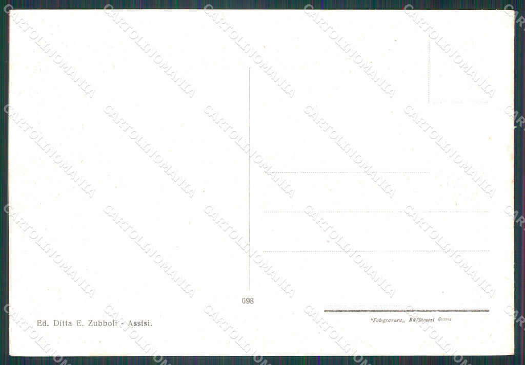 Perugia Assisi FG cartolina KB4818 – retro