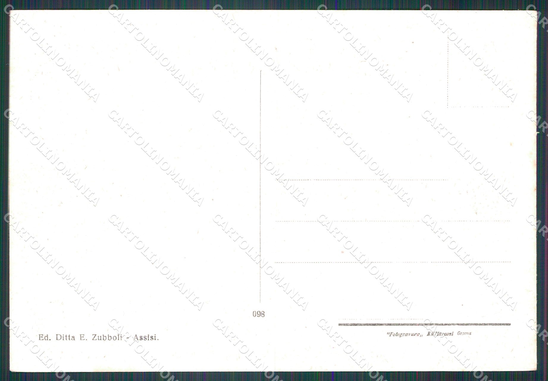 Perugia Assisi FG cartolina KB4818 – retro