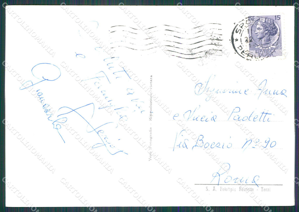 Perugia Spoleto Teatro FG Foto cartolina KB4832 – retro