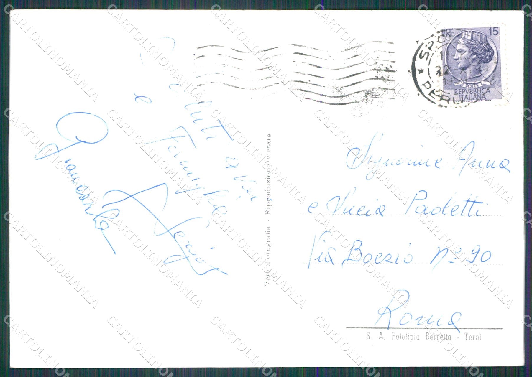 Perugia Spoleto Teatro FG Foto cartolina KB4832 – retro