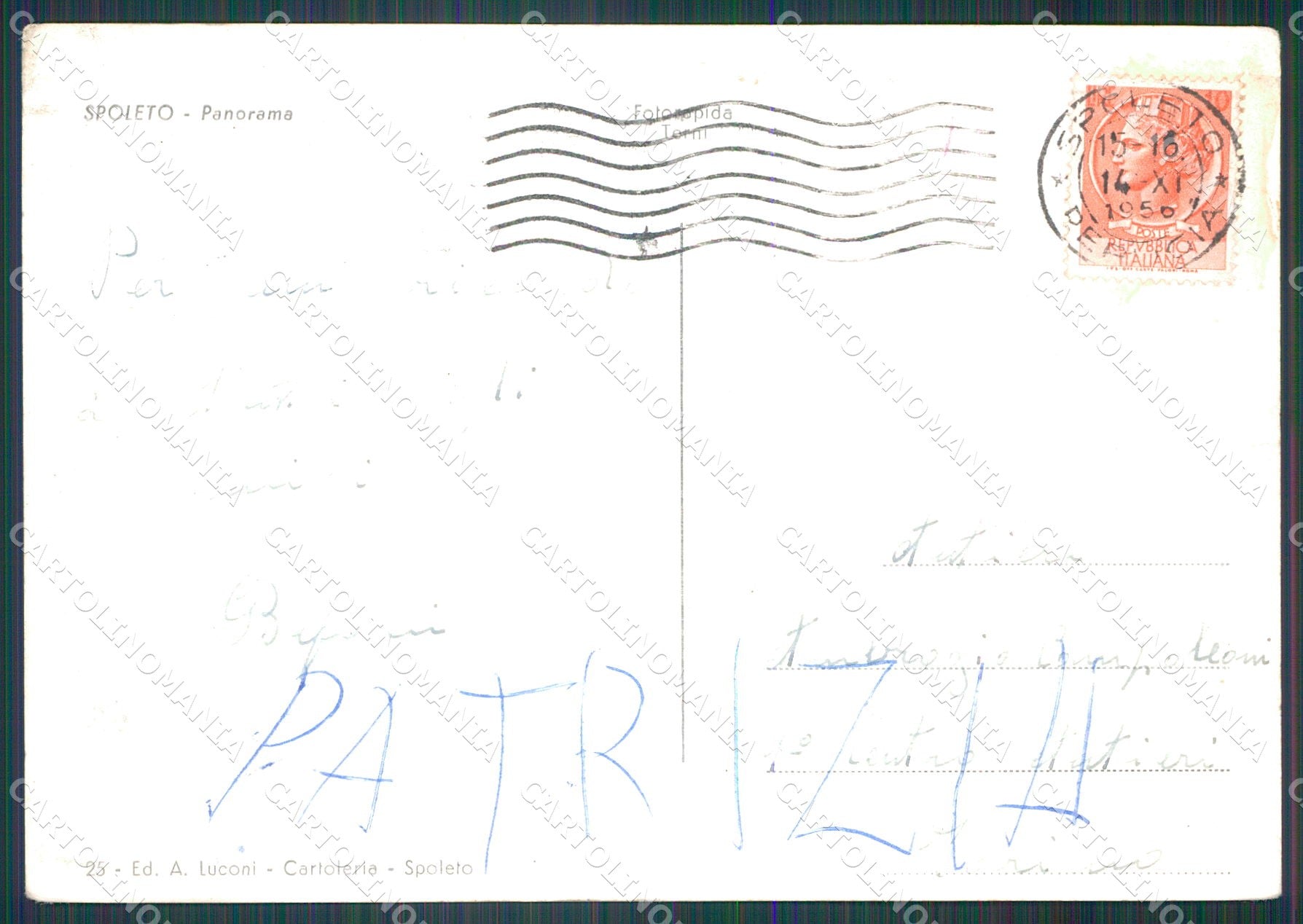 Perugia Spoleto STRAPPINO FG Foto cartolina KB4835 – retro