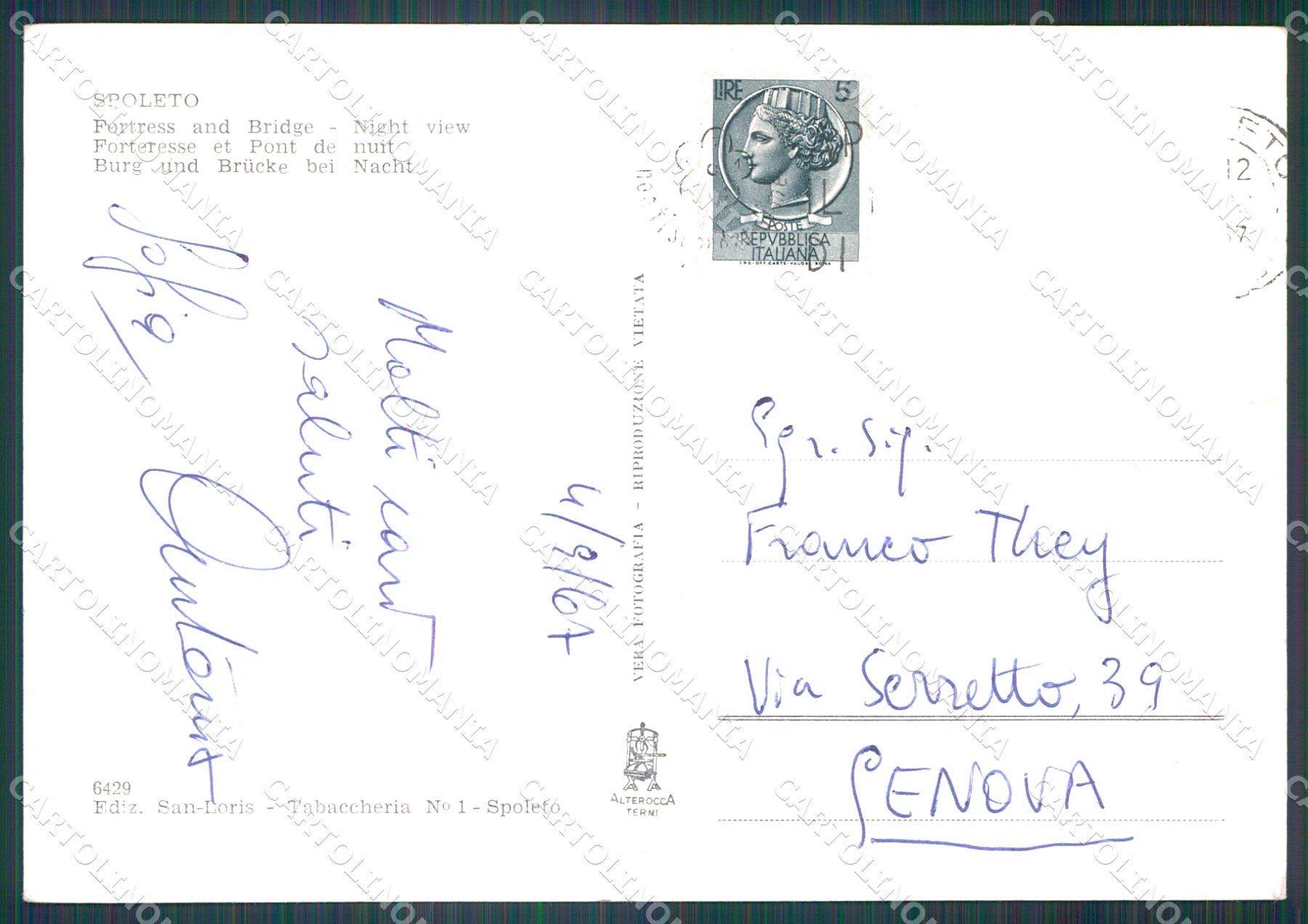 Perugia Spoleto FG Foto cartolina KB4857 – retro