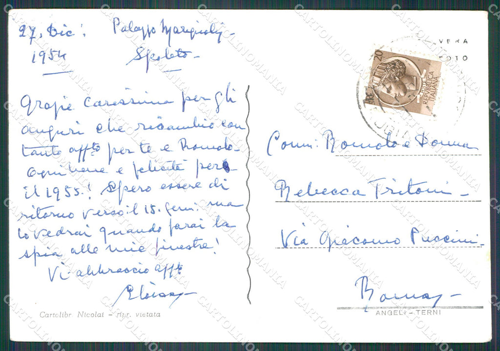 Perugia Spoleto FG Foto cartolina KB4889 – retro