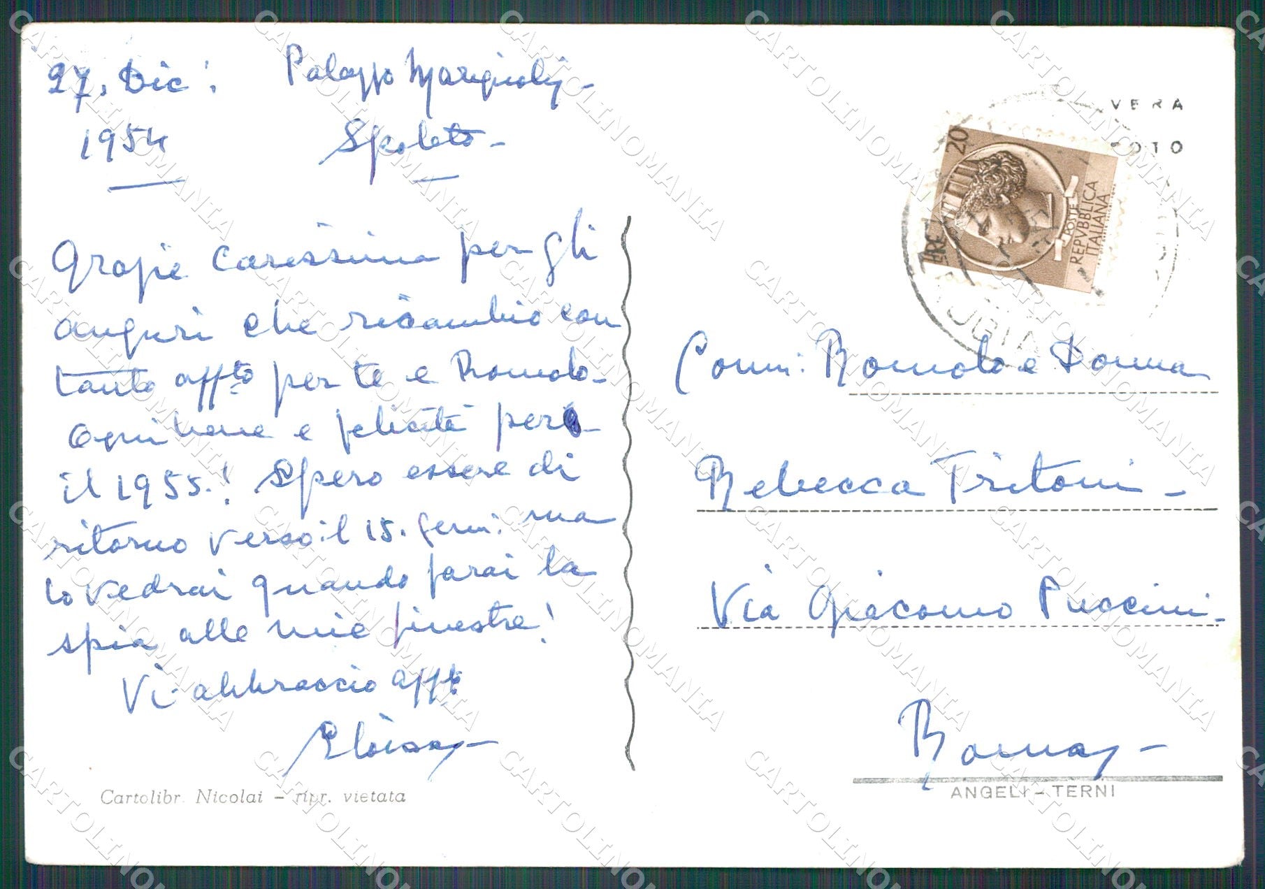 Perugia Spoleto FG Foto cartolina KB4889 – retro