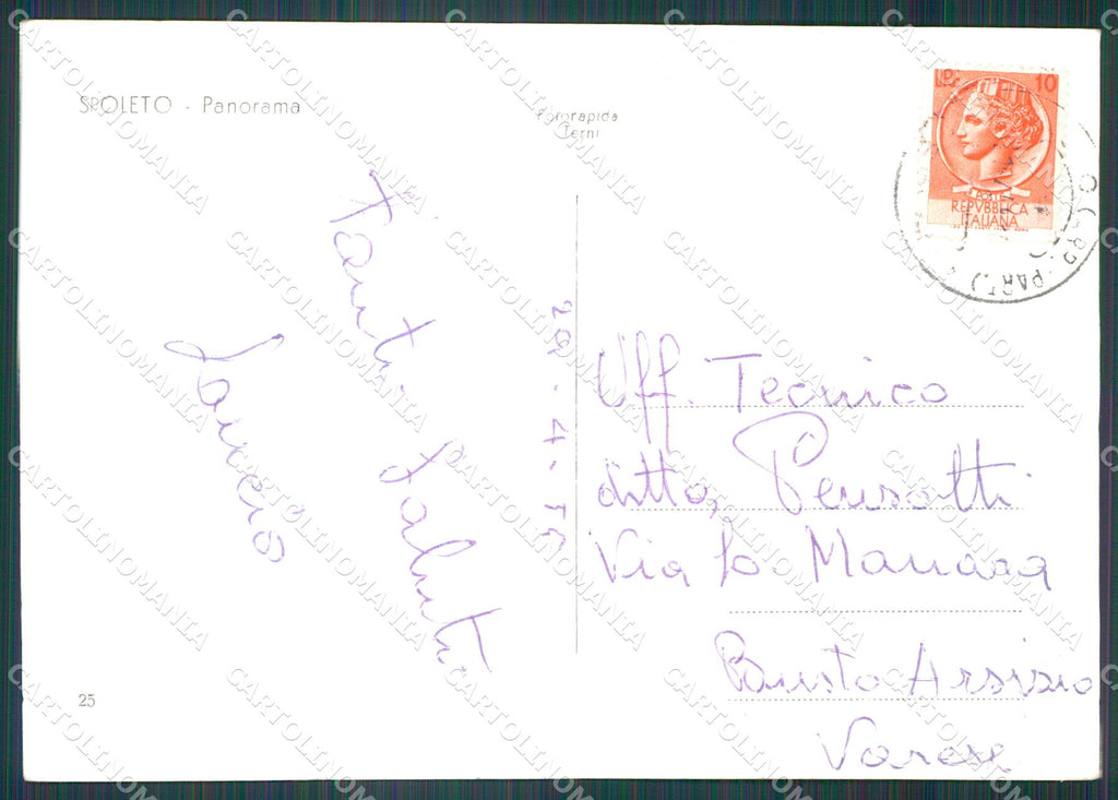 Perugia Spoleto FG Foto cartolina KB4890 – retro