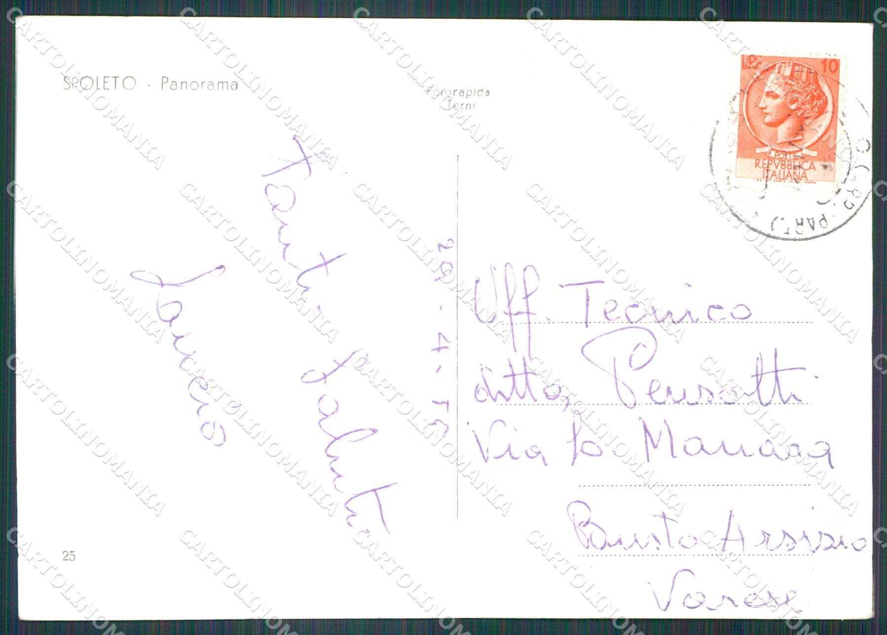 Perugia Spoleto FG Foto cartolina KB4890 – retro