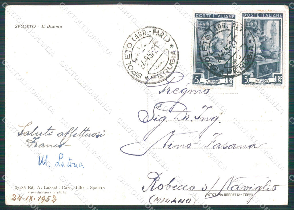 Perugia Spoleto Duomo FG cartolina KB4899 – retro