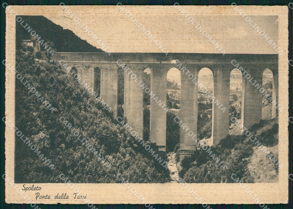 Perugia Spoleto Ponte delle Torri FG cartolina KB4900 – fronte