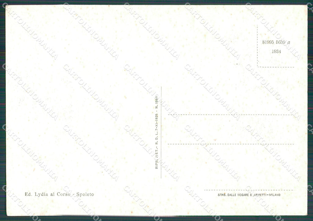 Perugia Spoleto FG cartolina KB4901 – retro