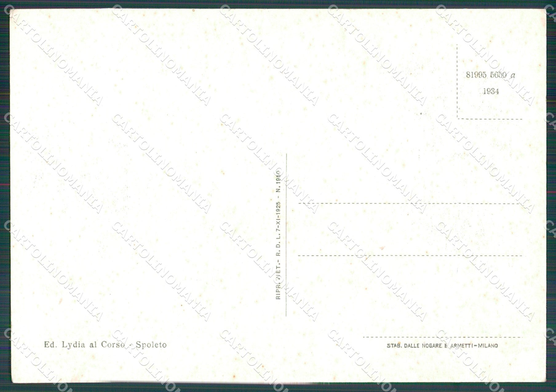 Perugia Spoleto FG cartolina KB4901 – retro