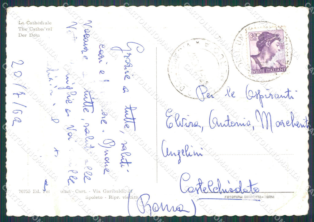 Perugia Spoleto ABRASA FG cartolina KB4902 – retro