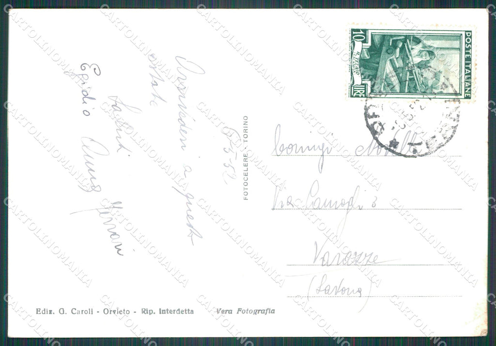 Terni Orvieto PIEGHINE FG Foto cartolina KB4904 – retro