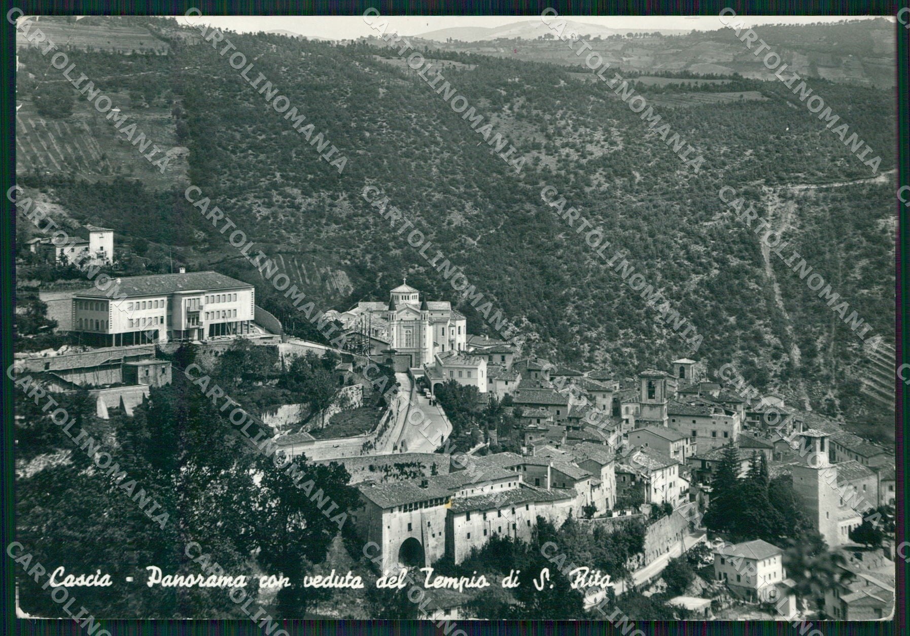 Perugia Cascia Tempio Santa Rita PIEGHINE FG Foto cartolina KB4938 – fronte