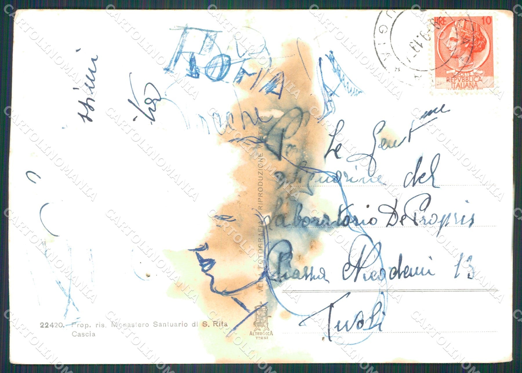 Perugia Cascia MACCHIA ABRASA FG Foto cartolina KB4944 – retro