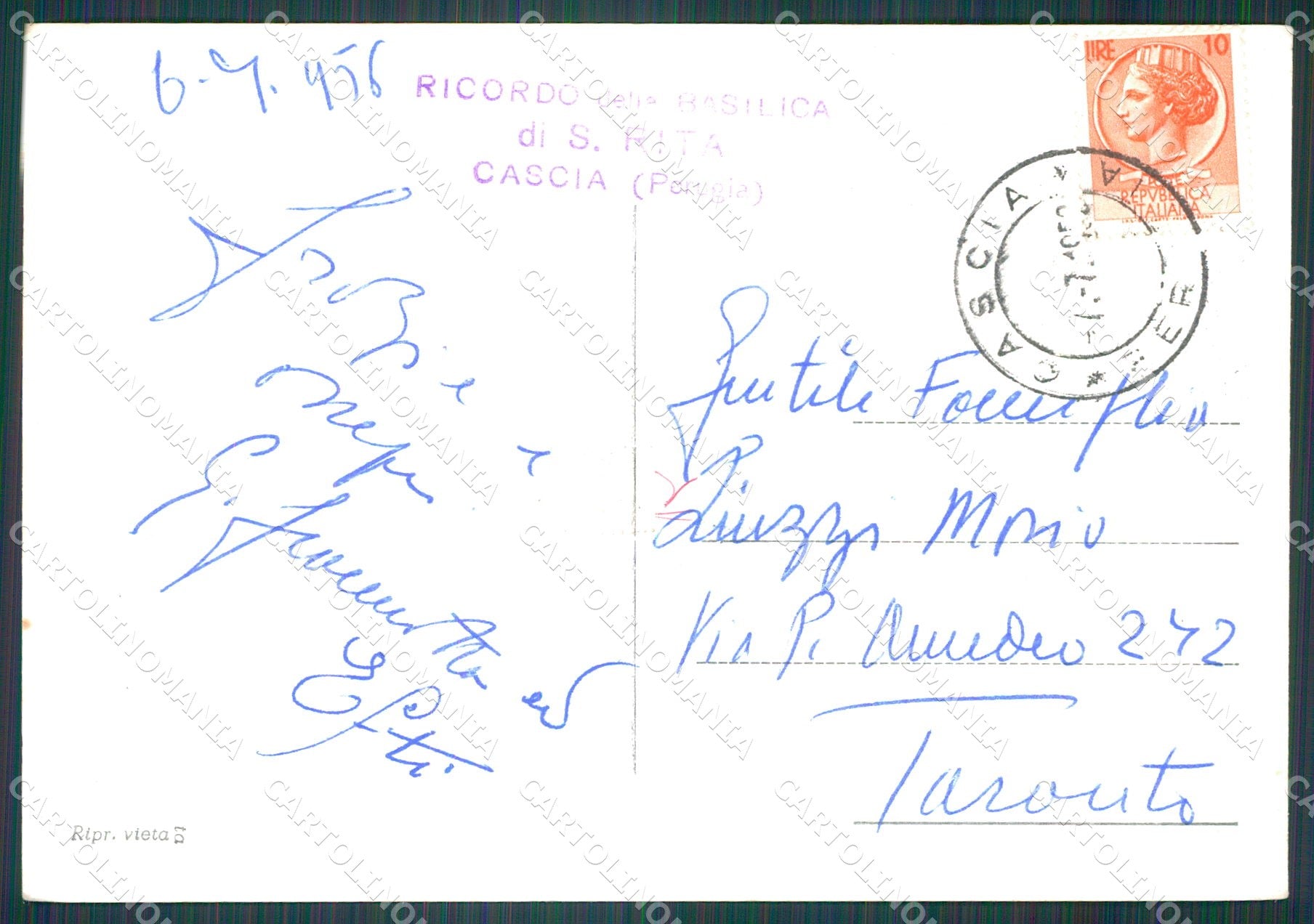 Perugia Cascia FG Foto cartolina KB4946 – retro