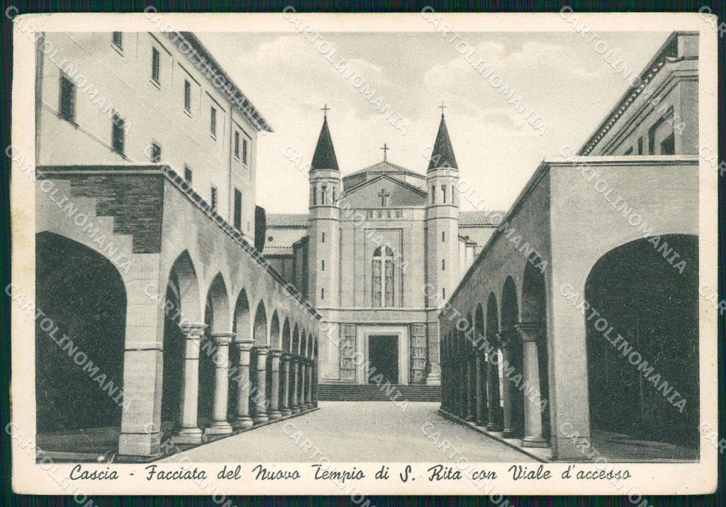 Perugia Cascia Tempio Santa Rita PIEGHINE FG cartolina KB4957 – fronte