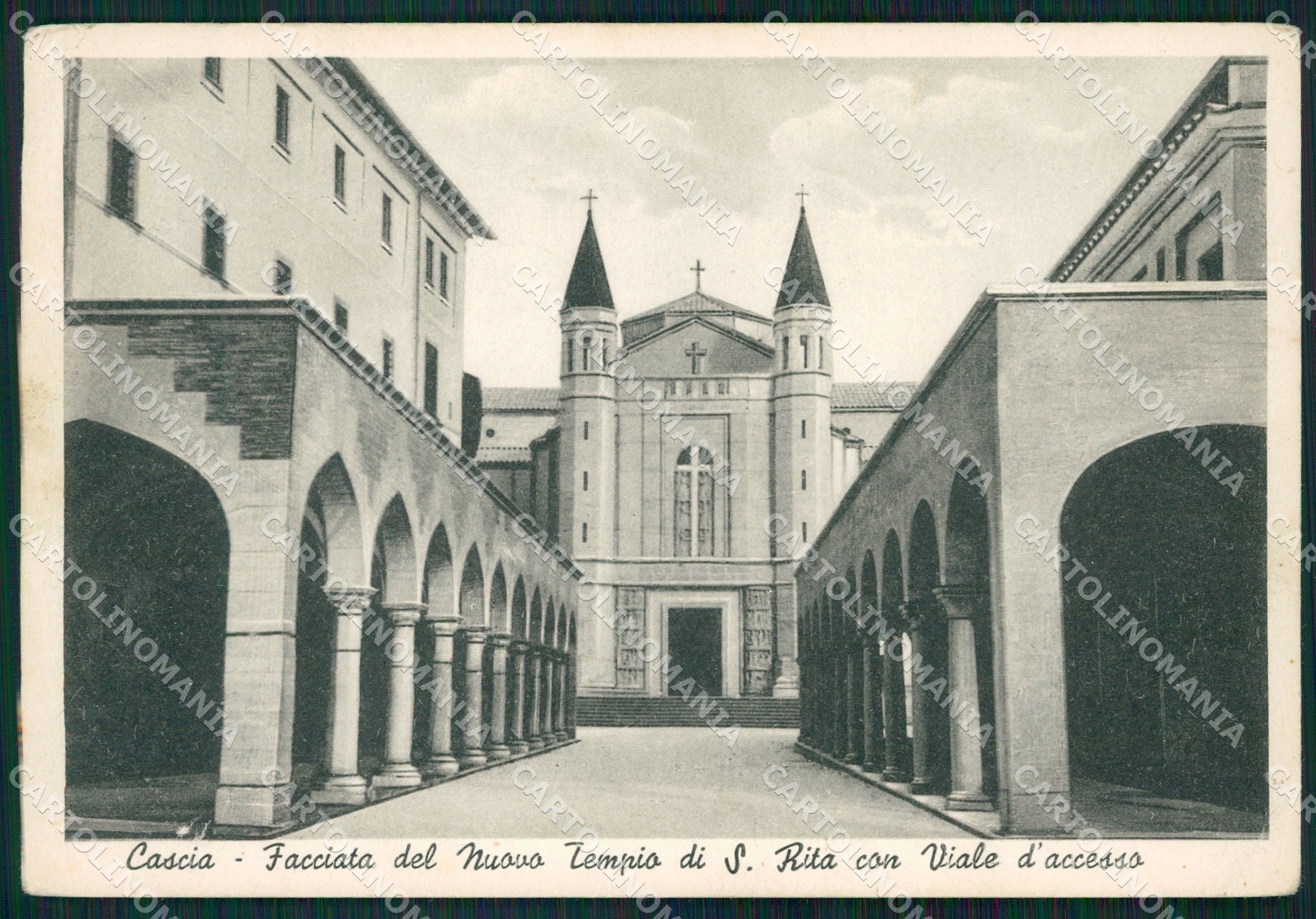 Perugia Cascia Tempio Santa Rita PIEGHINE FG cartolina KB4957 – fronte