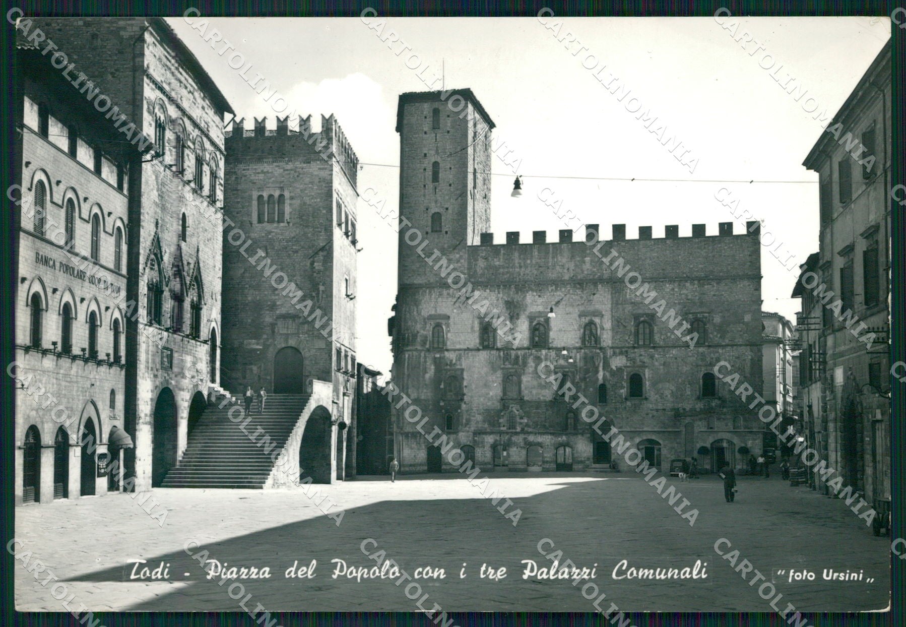 Perugia Todi Palazzi Comunali PIEGHINA FG Foto cartolina KB4966 – fronte
