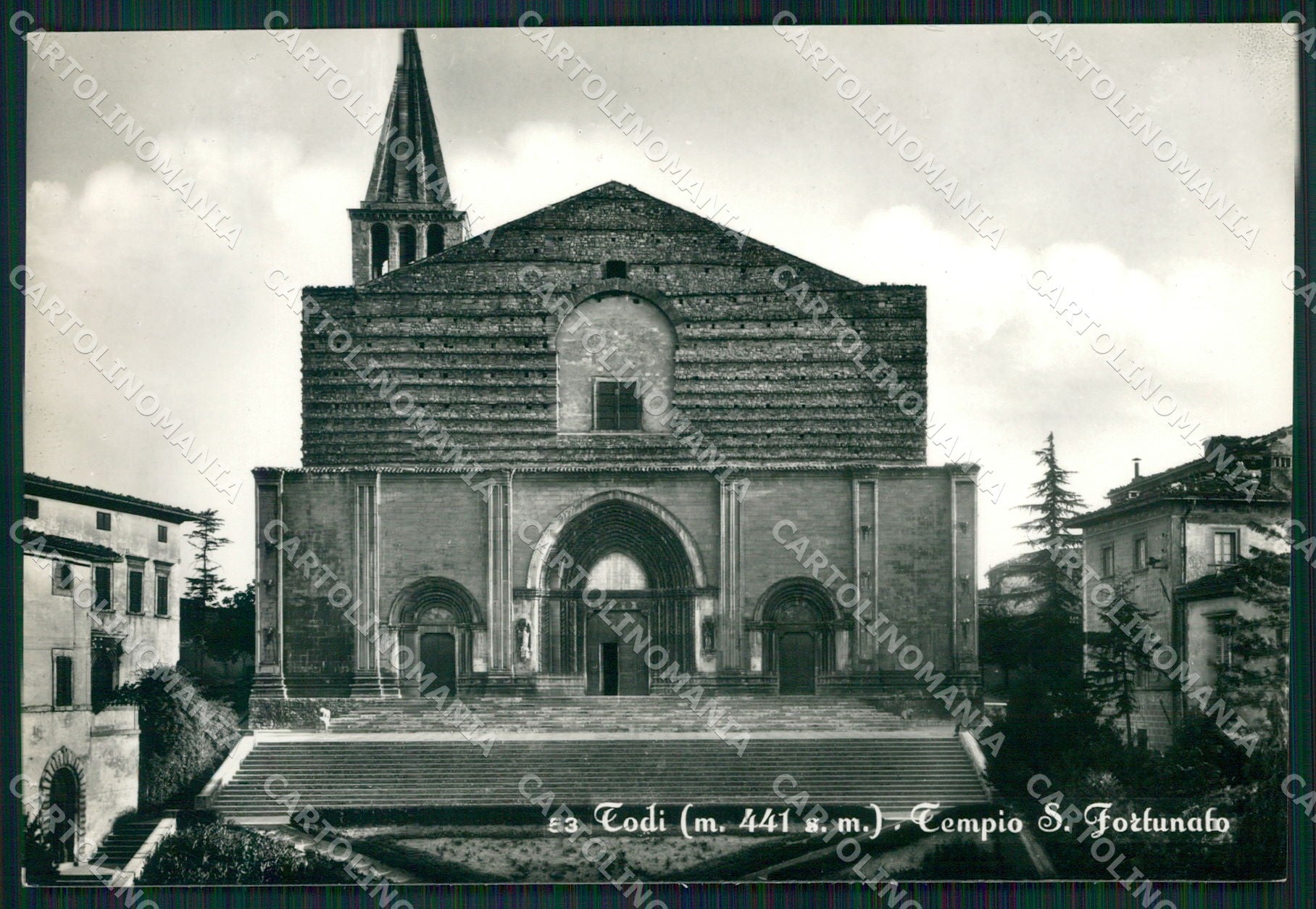 Perugia Todi Tempio San Fortunato FG Foto cartolina KB4967 – fronte